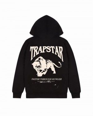 Bluza z Kapturem Męskie Trapstar Panthera Czarne | HWDORP-890