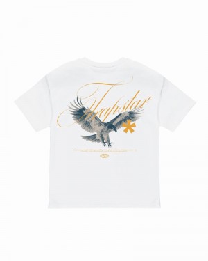 Koszulki Męskie Trapstar Flying Birds Tee Białe | ATLHOR-309