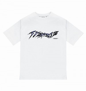 Koszulki Męskie Trapstar Fusion Tee Białe | KNZLBP-954