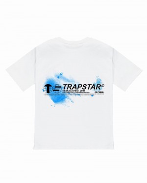 Koszulki Męskie Trapstar Global Distribution Tee Białe | SITZWF-093