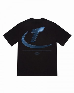 Koszulki Męskie Trapstar Hyperdrive High Density Tee Czarne | IZHNYL-173