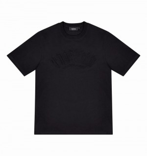 Koszulki Męskie Trapstar Irongate Arch Embossed Tee Czarne | CEYBPU-049