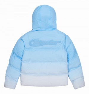 Kurtki Męskie Trapstar Hyperdrive Technical Puffer Niebieskie | EBDFOH-679