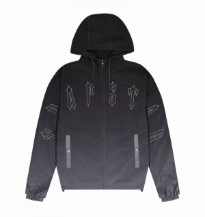 Kurtki Męskie Trapstar Irongate Windbreaker Czarne | VLMUEQ-251