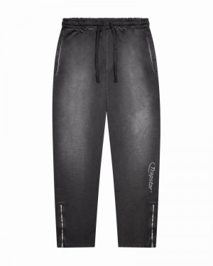 Spodnie Męskie Trapstar Hyperdrive Spray Joggers Czarne Szare | XZNBDW-095