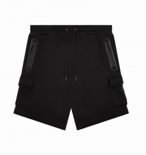 Zestawy Męskie Trapstar Irongate T Tech Zip Shorts Czarne | OKGVIX-486