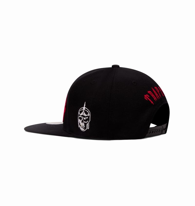 Czapki Męskie Trapstar Irongate Arch Snapback Czarne Czerwone | WAGNBP-542