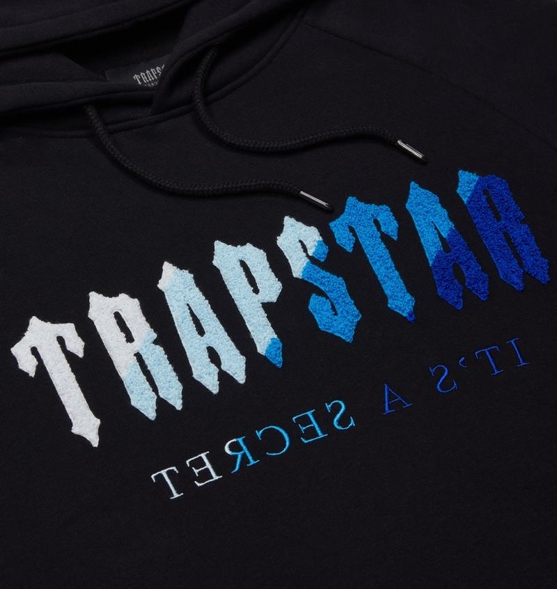 Dresy Męskie Trapstar Chenille Decoded Hoodie Czarne | NLUBRE-976