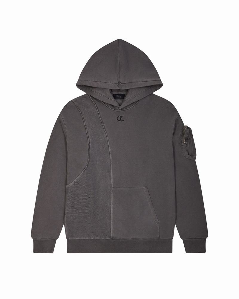 Dresy Męskie Trapstar Construct Hyperdrive Hoodie Czarne | PXCNAT-619