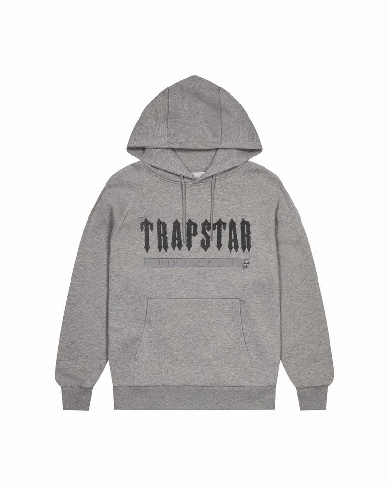 Dresy Męskie Trapstar Decoded Chenille 2.0 Hoodie Szare | RCWSJB-170