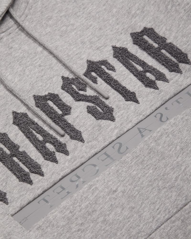 Dresy Męskie Trapstar Decoded Chenille 2.0 Hoodie Szare | RCWSJB-170