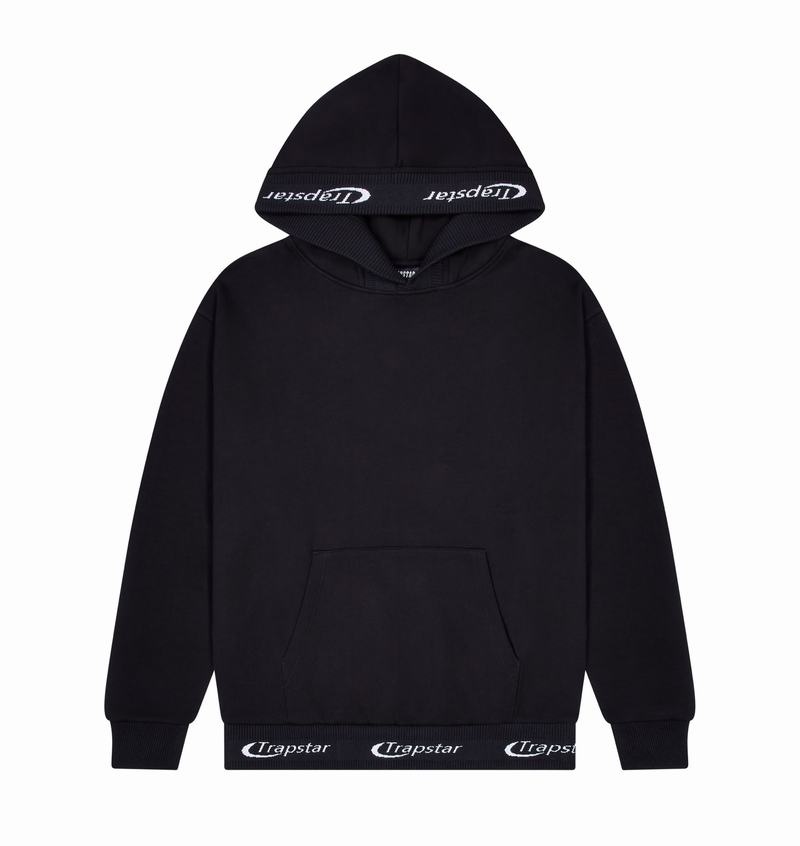 Dresy Męskie Trapstar Hyperdrive Rib Hoodie Czarne | RYTIVG-230