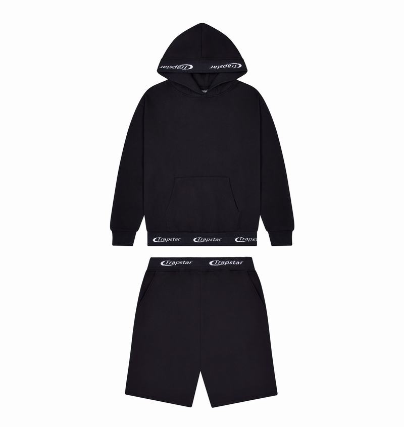 Dresy Męskie Trapstar Hyperdrive Rib Hoodie Czarne | RYTIVG-230