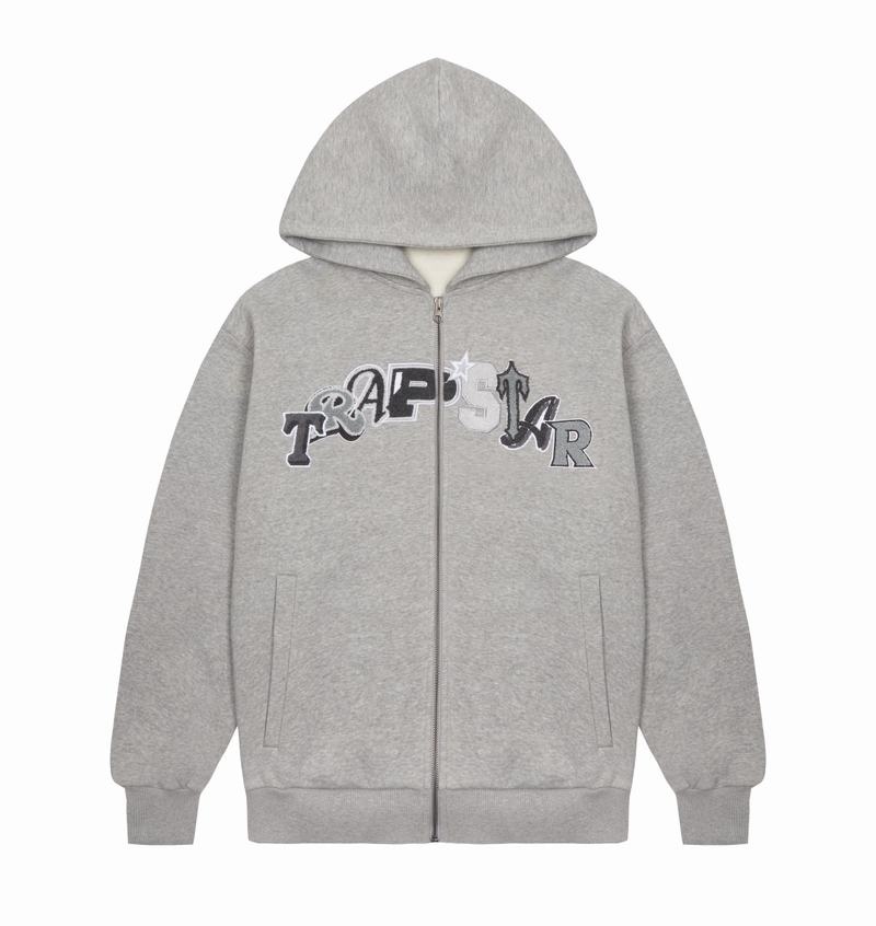 Dresy Męskie Trapstar Wildcard Chenille Hoodie Szare | EQLFZW-723