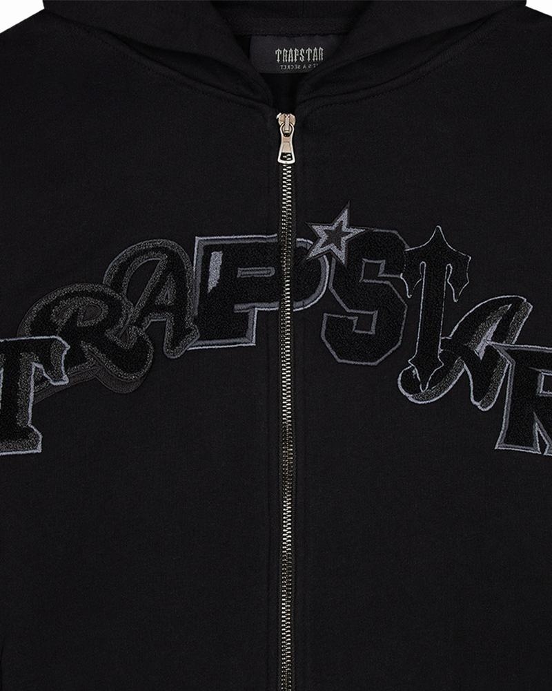 Dresy Męskie Trapstar Wildcard Chenille Zip Hoodie Czarne | RAKOTZ-237