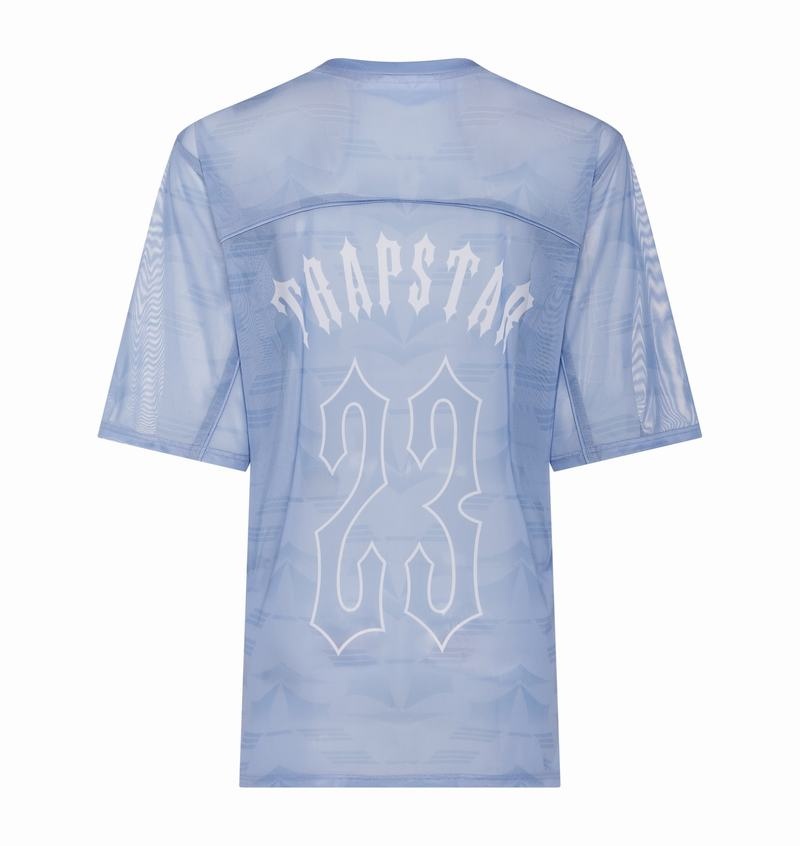 Koszulki Damskie Trapstar Irongate Mesh Football Jersey Niebieskie | YENRIL-075