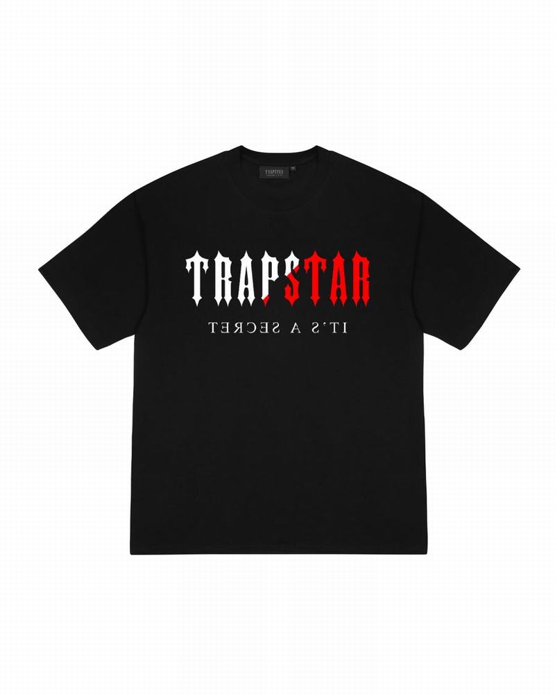 Koszulki Męskie Trapstar Decoded Infrared Edition Tee Czarne | HKXNEQ-298