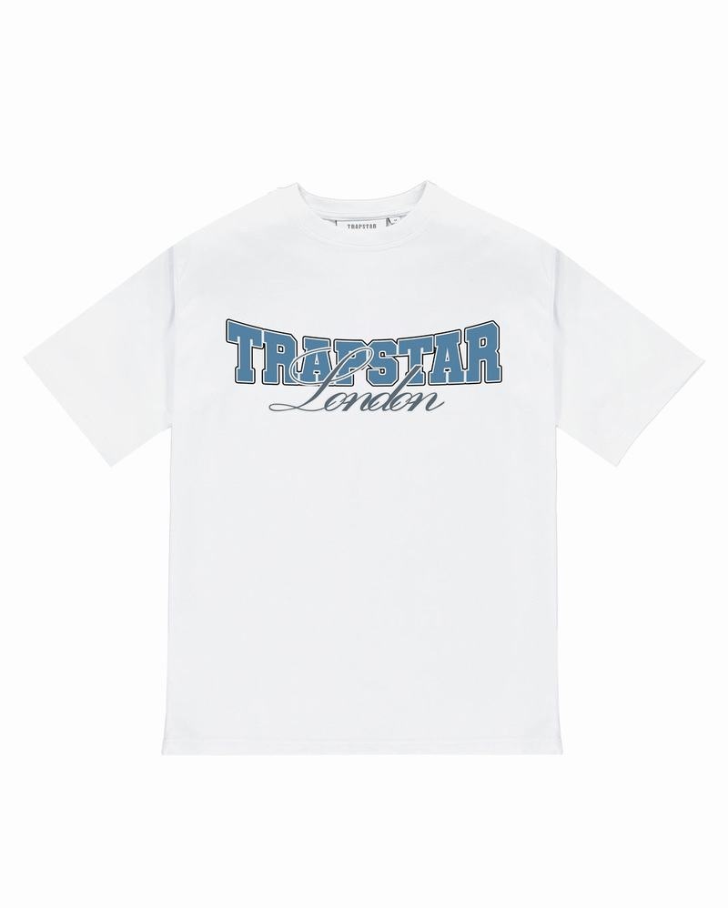 Koszulki Męskie Trapstar Drop Out Tee Białe | EBRXCY-152