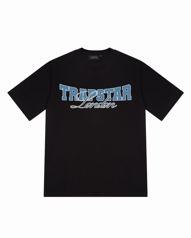 Koszulki Męskie Trapstar Drop Out Tee Czarne | MSJDWI-027