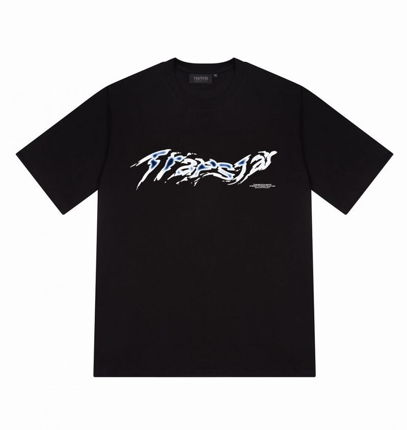 Koszulki Męskie Trapstar Fusion Tee Czarne | QUGXHK-482