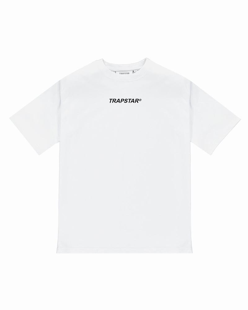 Koszulki Męskie Trapstar Global Distribution Tee Białe | SITZWF-093