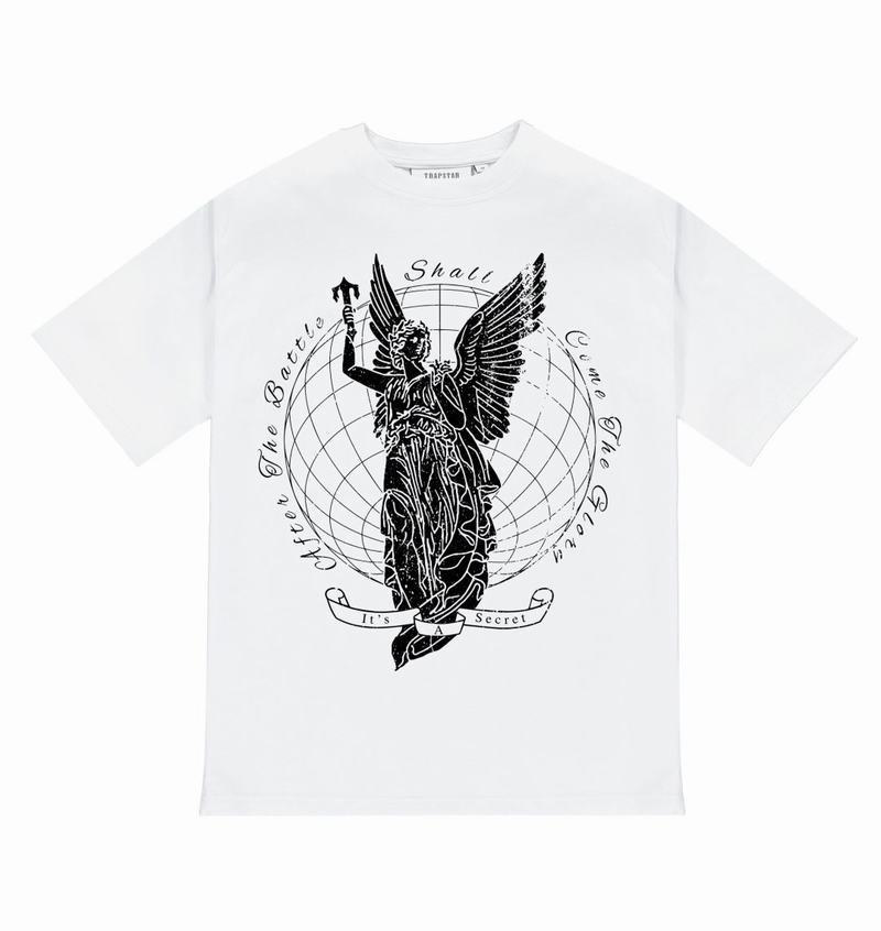 Koszulki Męskie Trapstar Global Triumph Tee Białe | XWSDKA-625