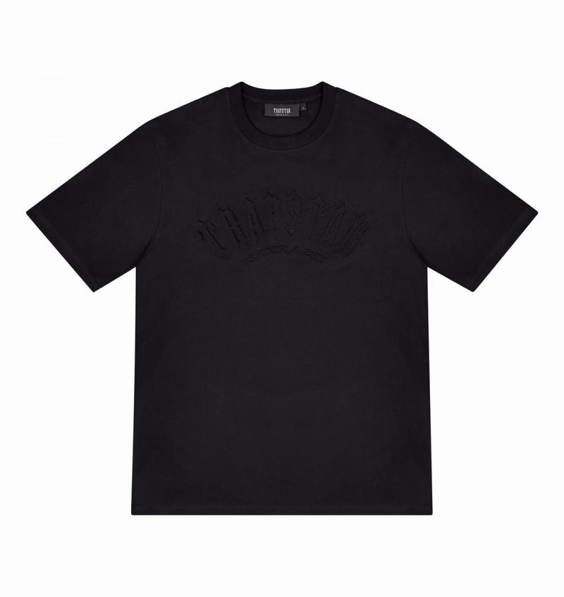 Koszulki Męskie Trapstar Irongate Arch Embossed Tee Czarne | CEYBPU-049