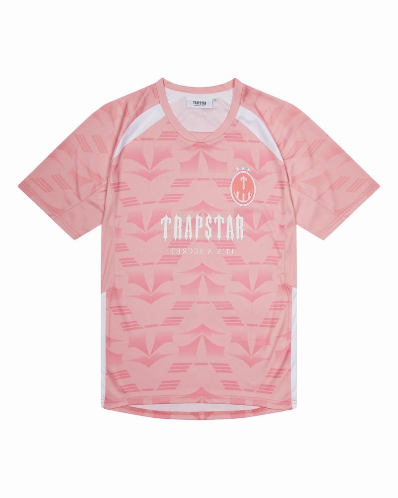 Koszulki Męskie Trapstar Irongate Football Jersey Różowe | WIOQUF-182