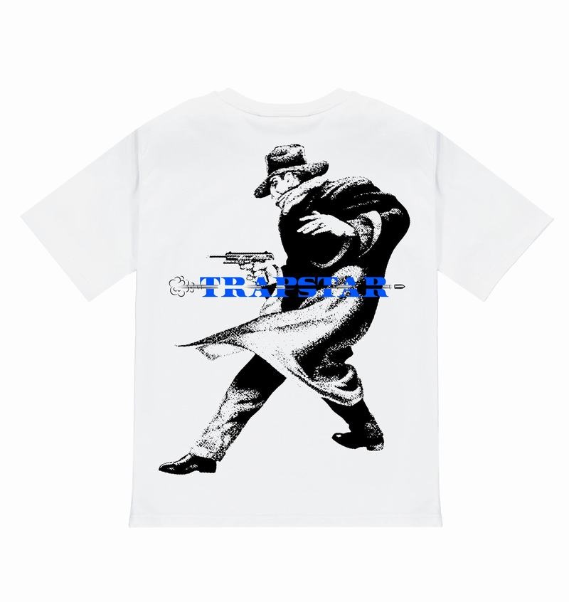 Koszulki Męskie Trapstar Last Stand Tee Białe | CXETFY-940