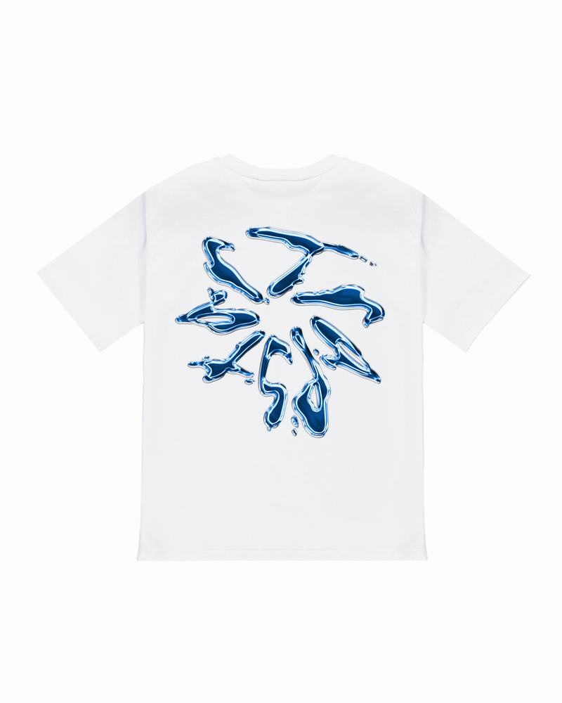 Koszulki Męskie Trapstar Liquid Chrome 2.0 Tee Białe | WMQRAY-689