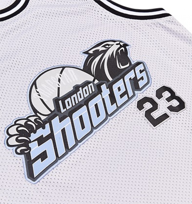 Koszulki Męskie Trapstar Shooters SS23 Basketball Vest Szare Niebieskie | OBDUSV-709