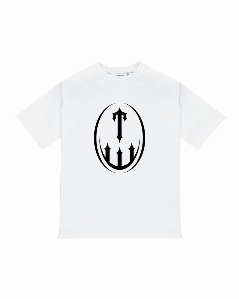 Koszulki Męskie Trapstar T Crest Tee Białe | ZDEORA-468