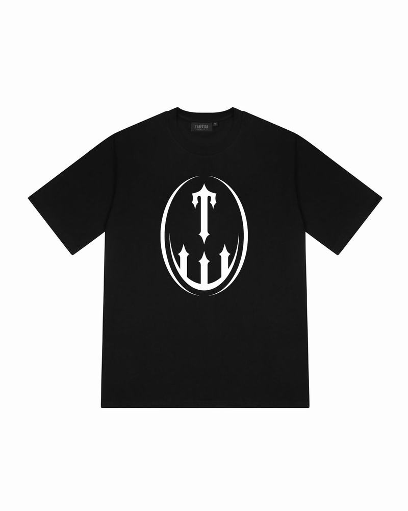 Koszulki Męskie Trapstar T Crest Tee Czarne | BLCSOZ-421