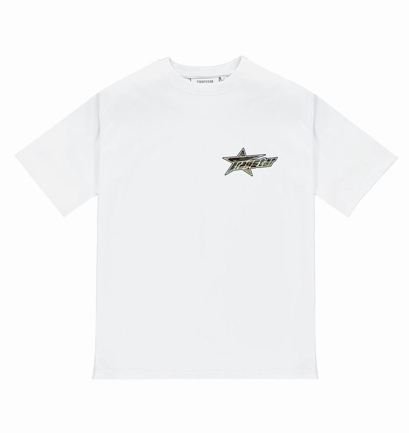 Koszulki Męskie Trapstar Trap Invasion Tee Białe | XUJOYL-647