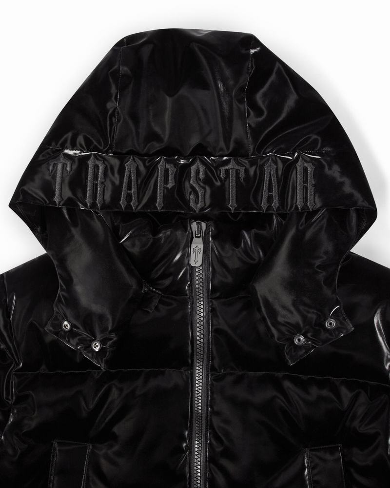 Kurtki Damskie Trapstar Arch AW23 Zakapturzony Puffer Czarne | IDQXKU-132