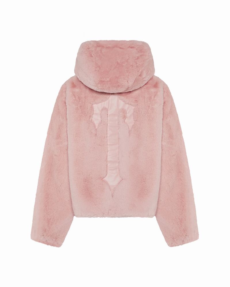 Kurtki Damskie Trapstar Irongate T Fur Coat Różowe | NURVCG-457