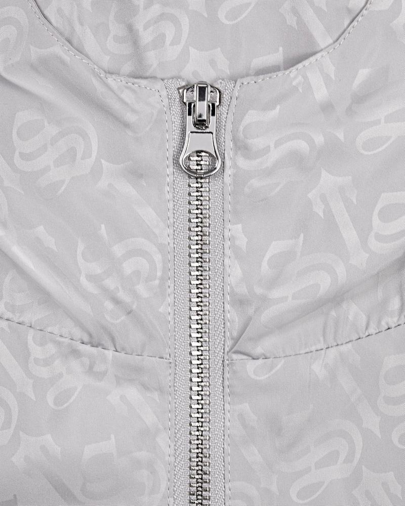 Kurtki Damskie Trapstar Monogram Windbreaker Srebrne | UTRQJE-092