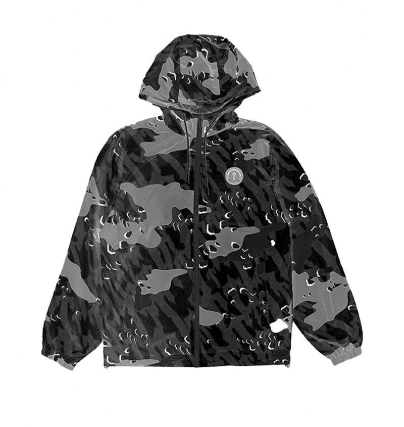 Kurtki Męskie Trapstar Decoded Camo Czarne Camo | DNUXWS-769