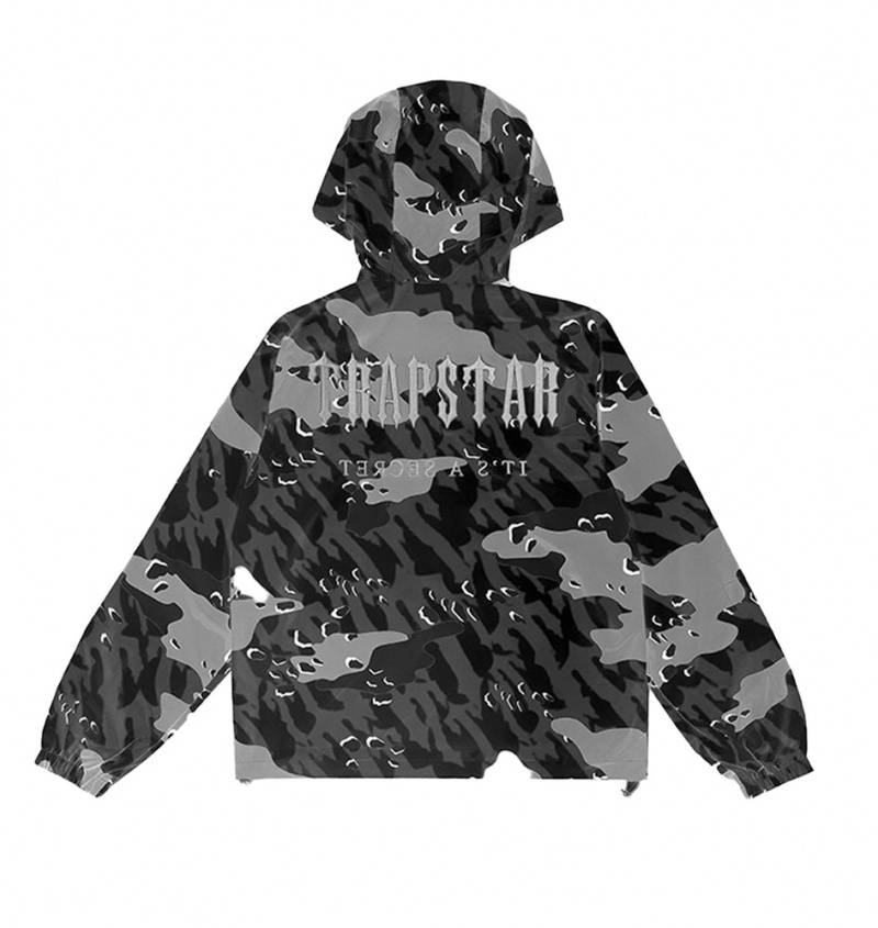 Kurtki Męskie Trapstar Decoded Camo Czarne Camo | DNUXWS-769