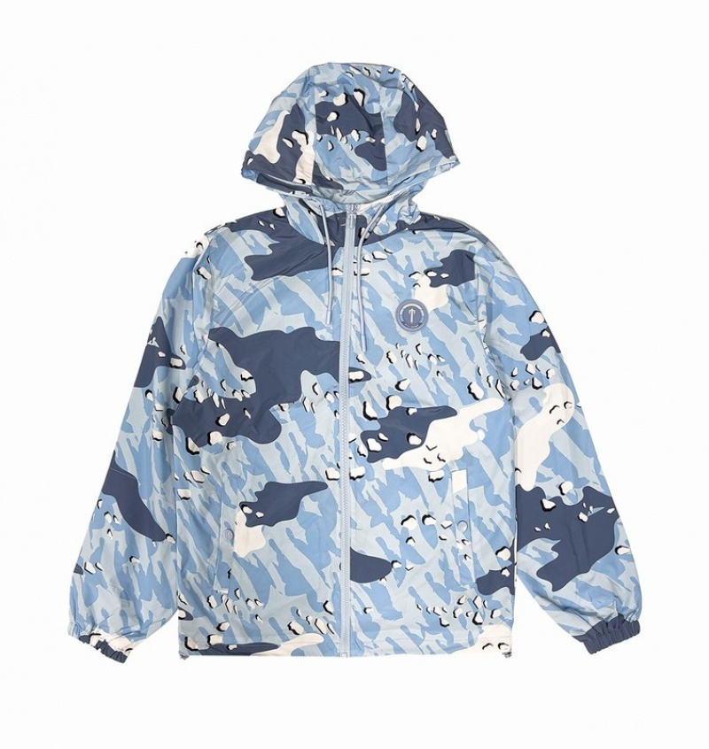 Kurtki Męskie Trapstar Decoded Camo Niebieskie Camo | QUJPKG-437