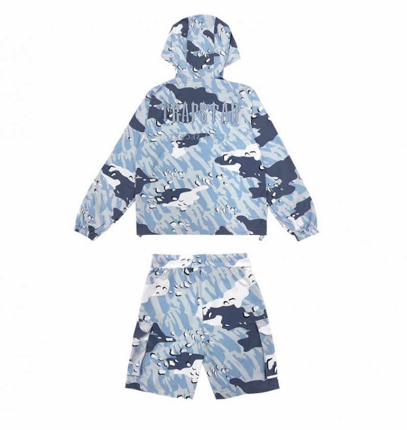 Kurtki Męskie Trapstar Decoded Camo Niebieskie Camo | QUJPKG-437