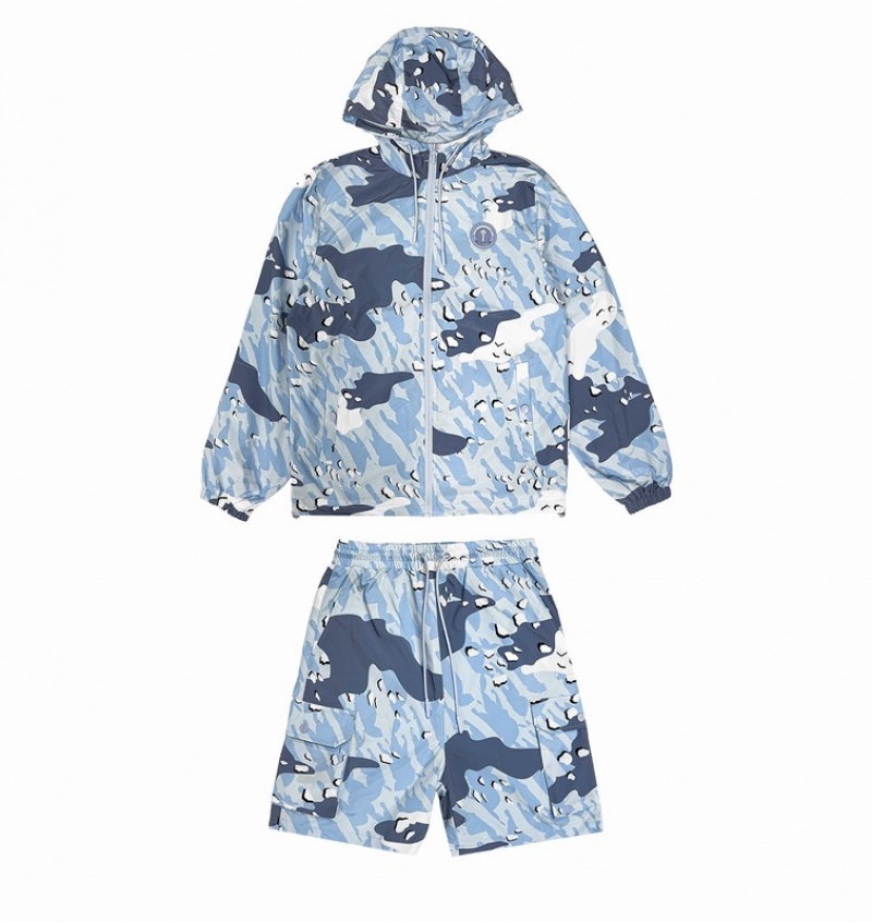 Kurtki Męskie Trapstar Decoded Camo Niebieskie Camo | QUJPKG-437