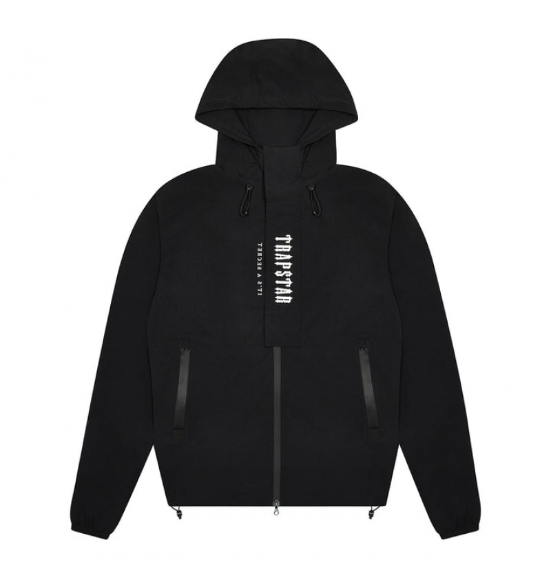 Kurtki Męskie Trapstar Decoded Windbreaker Czarne Białe | RPVEQN-659