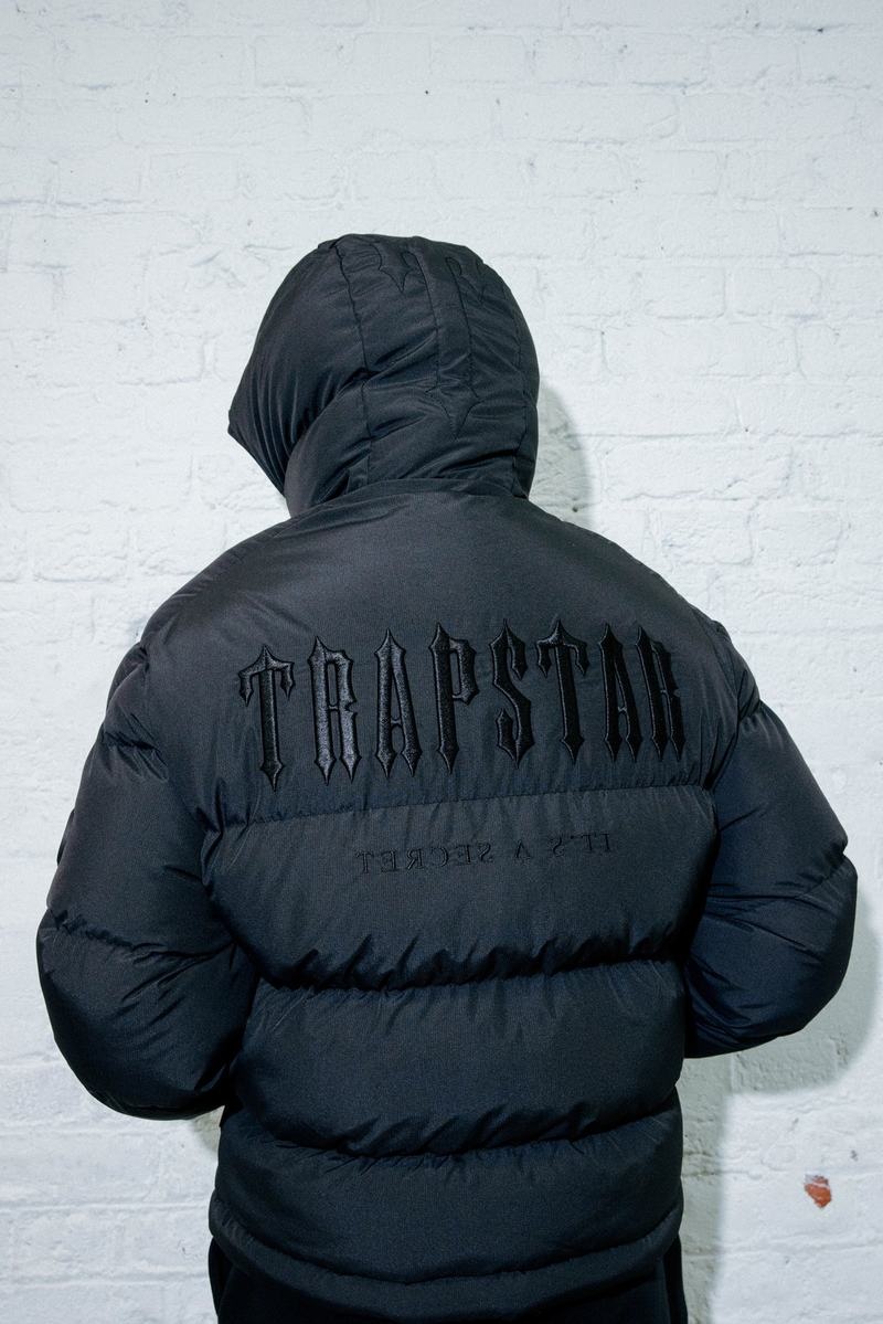 Kurtki Męskie Trapstar Decoded Zakapturzony Puffer 2.0 Czarne | NJUGVZ-215