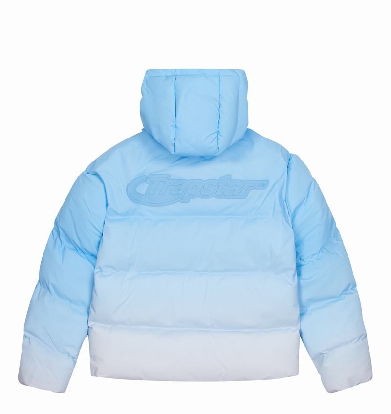 Kurtki Męskie Trapstar Hyperdrive Technical Puffer Niebieskie | EBDFOH-679