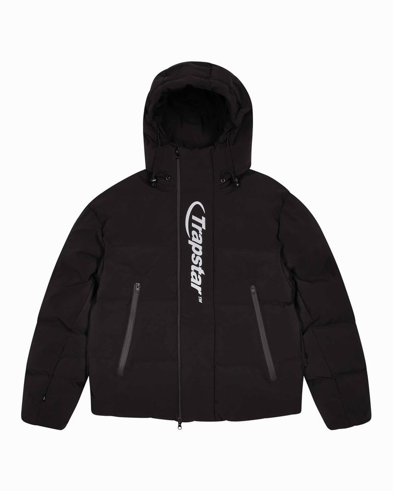 Kurtki Męskie Trapstar Hyperdrive Technical Puffer Czarne | OXIFZP-430