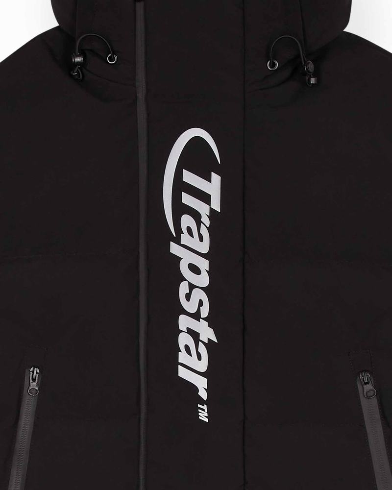 Kurtki Męskie Trapstar Hyperdrive Technical Puffer Czarne | OXIFZP-430