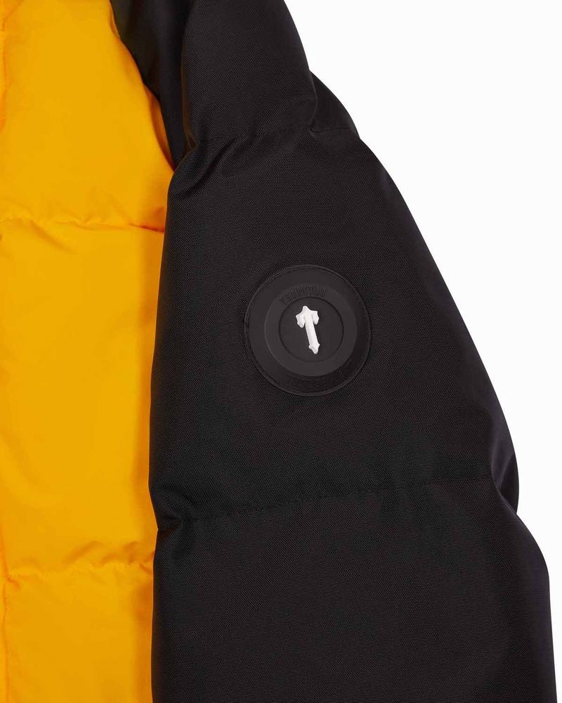 Kurtki Męskie Trapstar Irongate Arch Puffer AW23 Żółte Czarne | OKAUZS-509