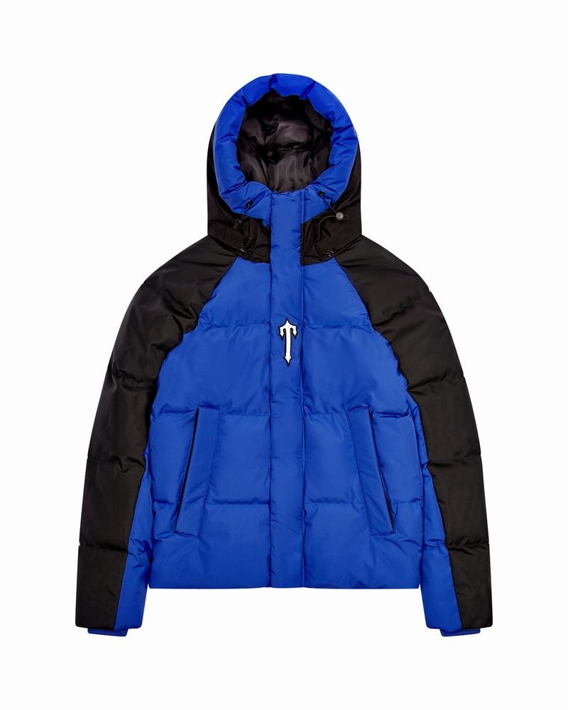 Kurtki Męskie Trapstar Irongate Arch Puffer AW23 Niebieskie Czarne | PFIDCG-153