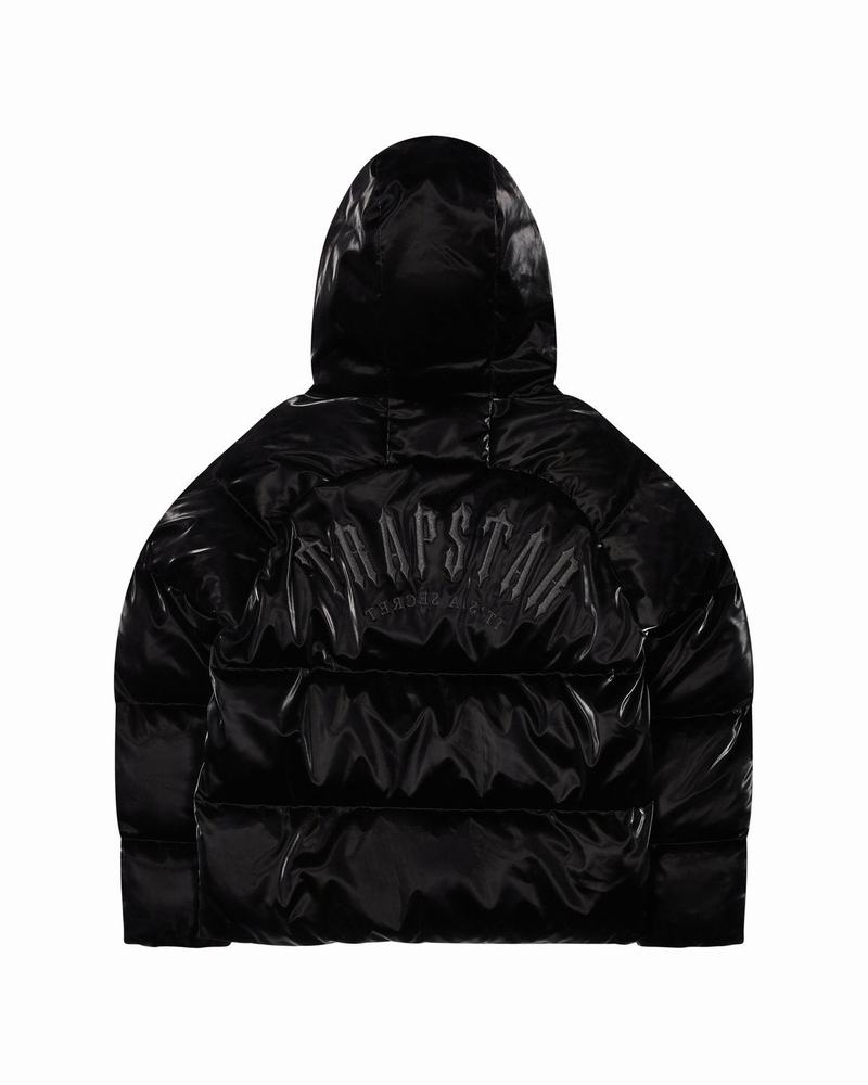 Kurtki Męskie Trapstar Irongate Arch Puffer AW23 Czarne | VDYFBL-103